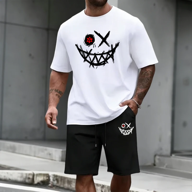 Streetwear Brand Shorts - 2026 Summer Men's Set T-shirt&shorts Urban