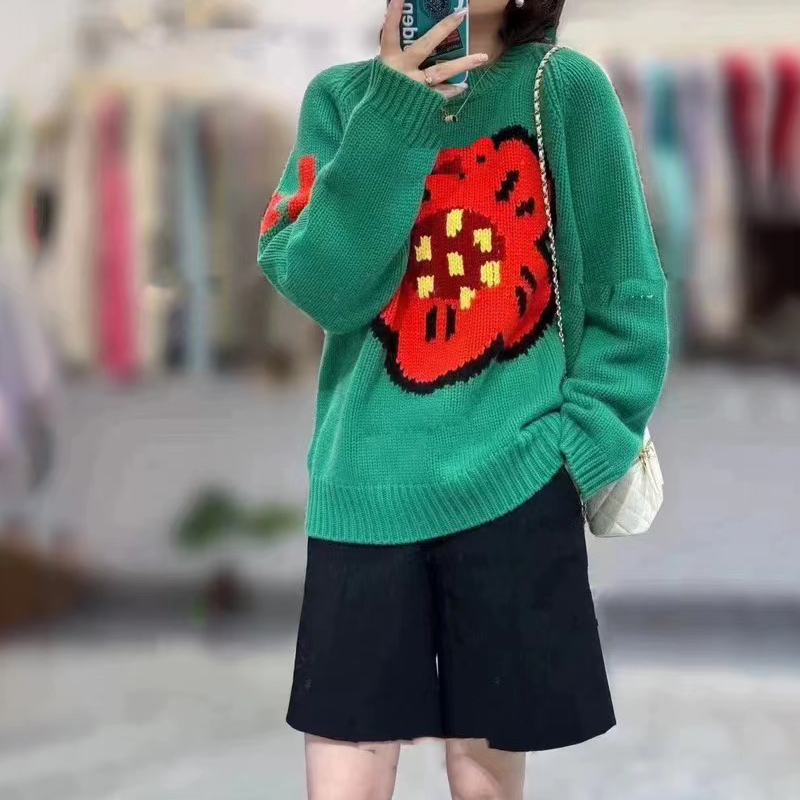 Streetwear Brand Of The Year - Ladies 100% pure cashmere sweater flower