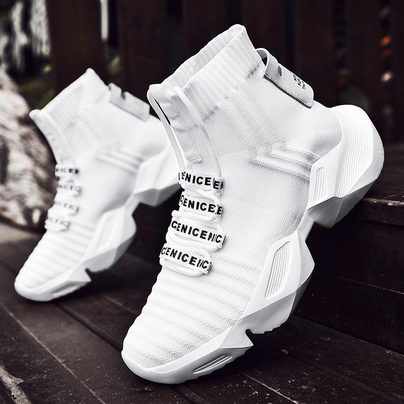 Off White Streetwear Brand - Plus Size High Top Massive Sports