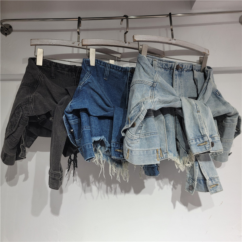 Streetwear Brand Pants - Denim Shorts Women Jeans Vintage Washed