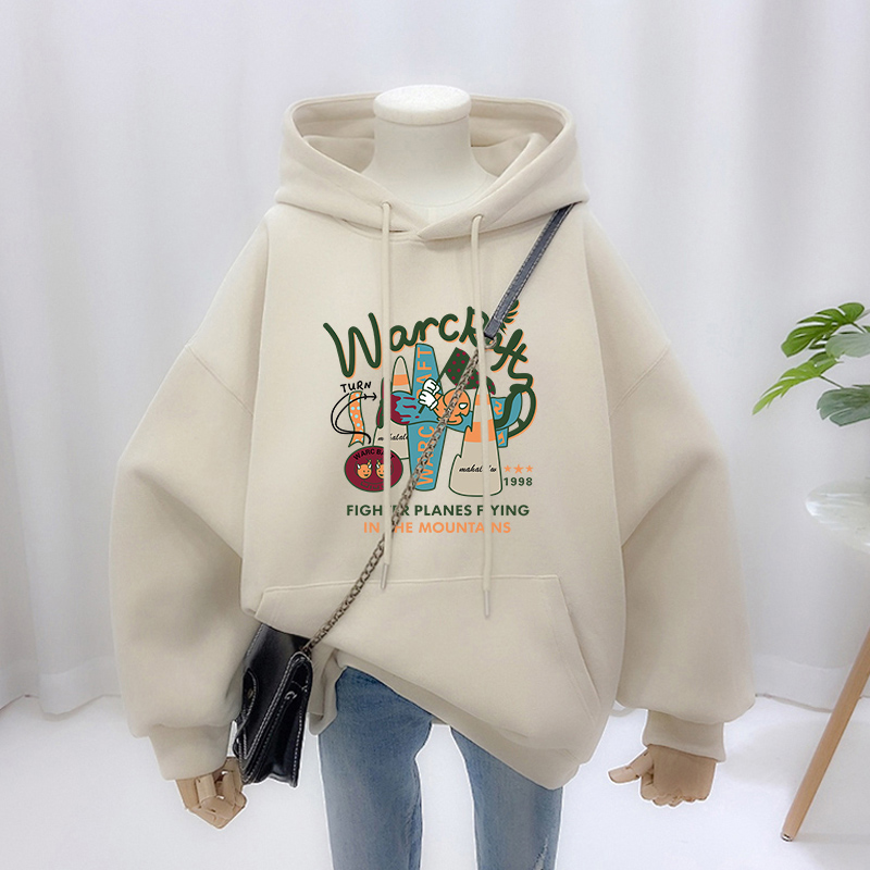 Streetwear Brand Of The Year - Oversize Fleece Lined Hoodie Women's Thickened