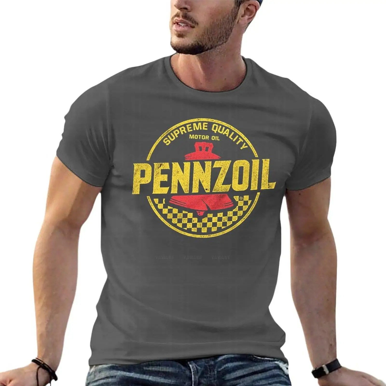 Streetwear Clothing Brand - Distressed Pennzoil Motor Oil Logo Oversized
