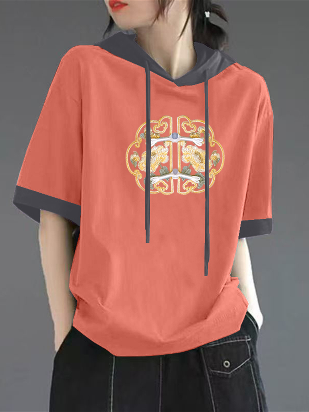 Red Pure Cotton Short Sleeve T - Streetwear Brand Of The Year ulasan dan harga