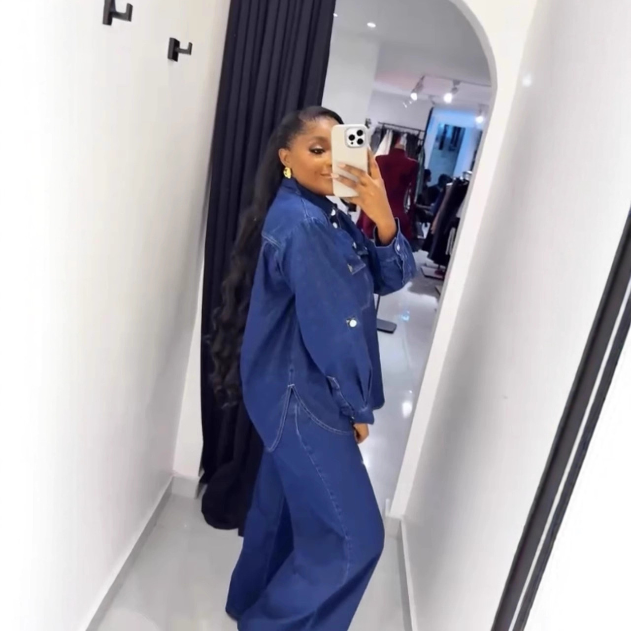 Jeans 2 Piece Sets Women Denim - Streetwear Brand Pants ulasan dan harga