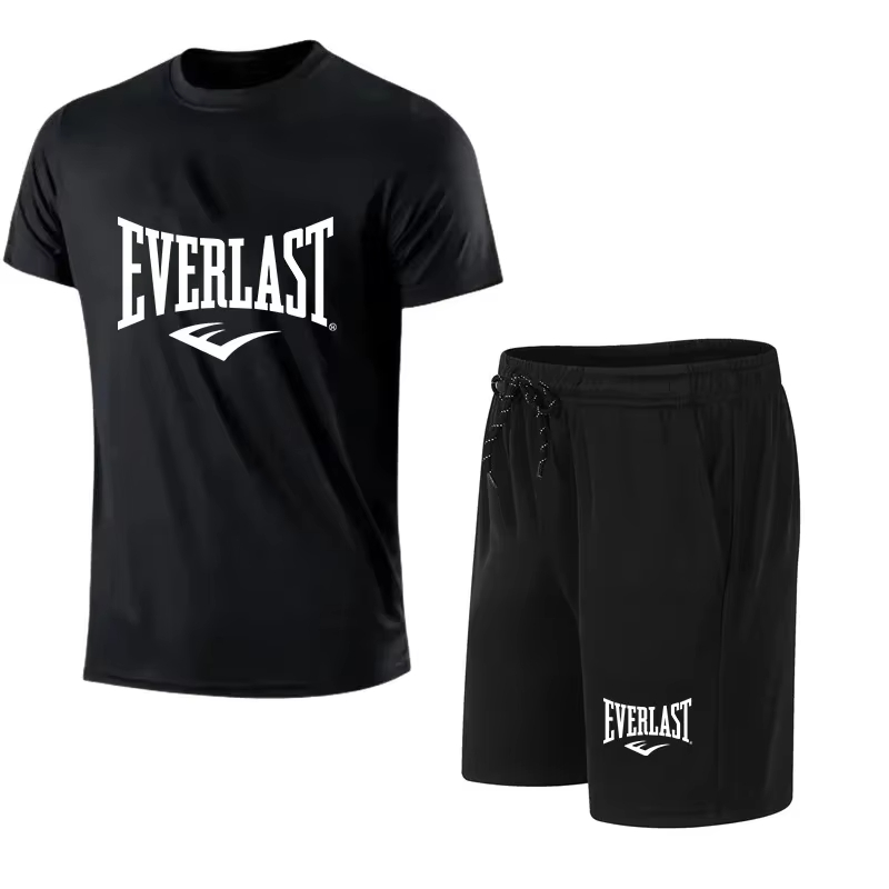 EVERLAST Men's T-shirt + Short - Streetwear Brand Shorts ulasan dan harga