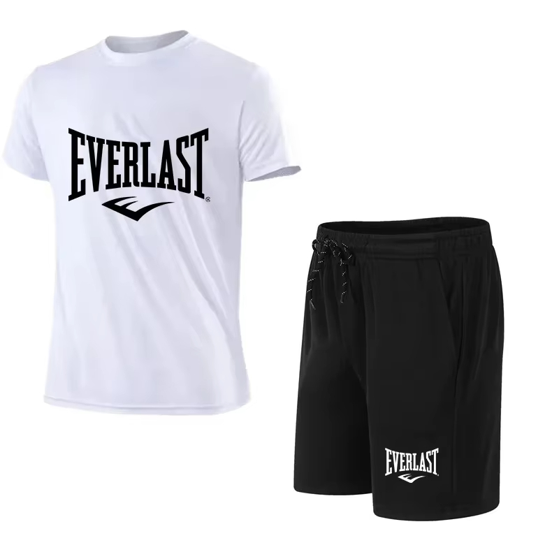EVERLAST Men's T-shirt + Short - Streetwear Brand Shorts ulasan dan harga