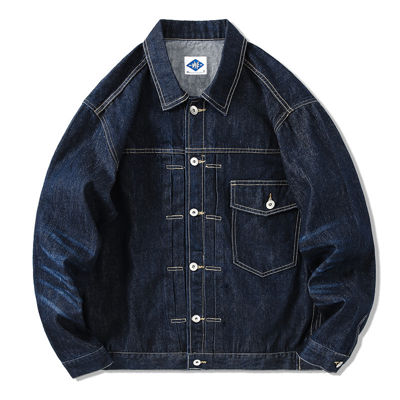 Tide Brand Dark Blue Denim Jac - Streetwear Brand Japan ulasan dan harga
