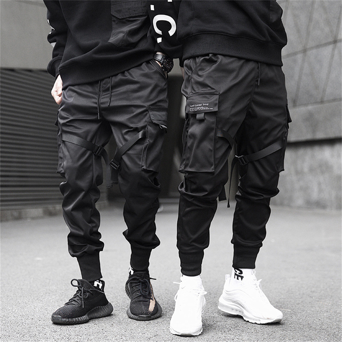 Black Hip Hop Cargo Pants Summ - Streetwear Brand Marketing ulasan dan harga