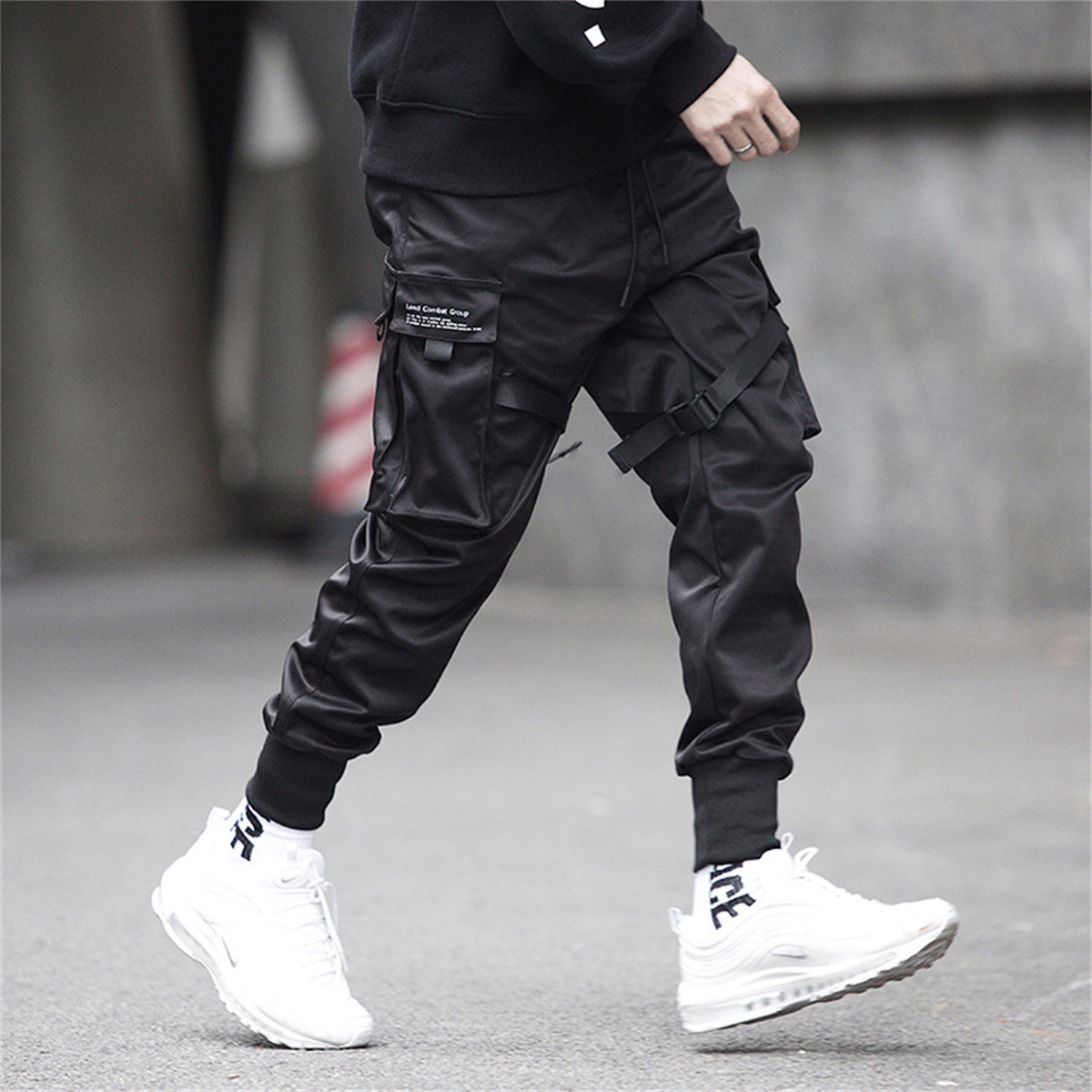 Black Hip Hop Cargo Pants Summ - Streetwear Brand Marketing ulasan dan harga