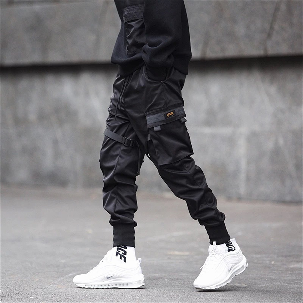 Black Hip Hop Cargo Pants Summ - Streetwear Brand Marketing ulasan dan harga