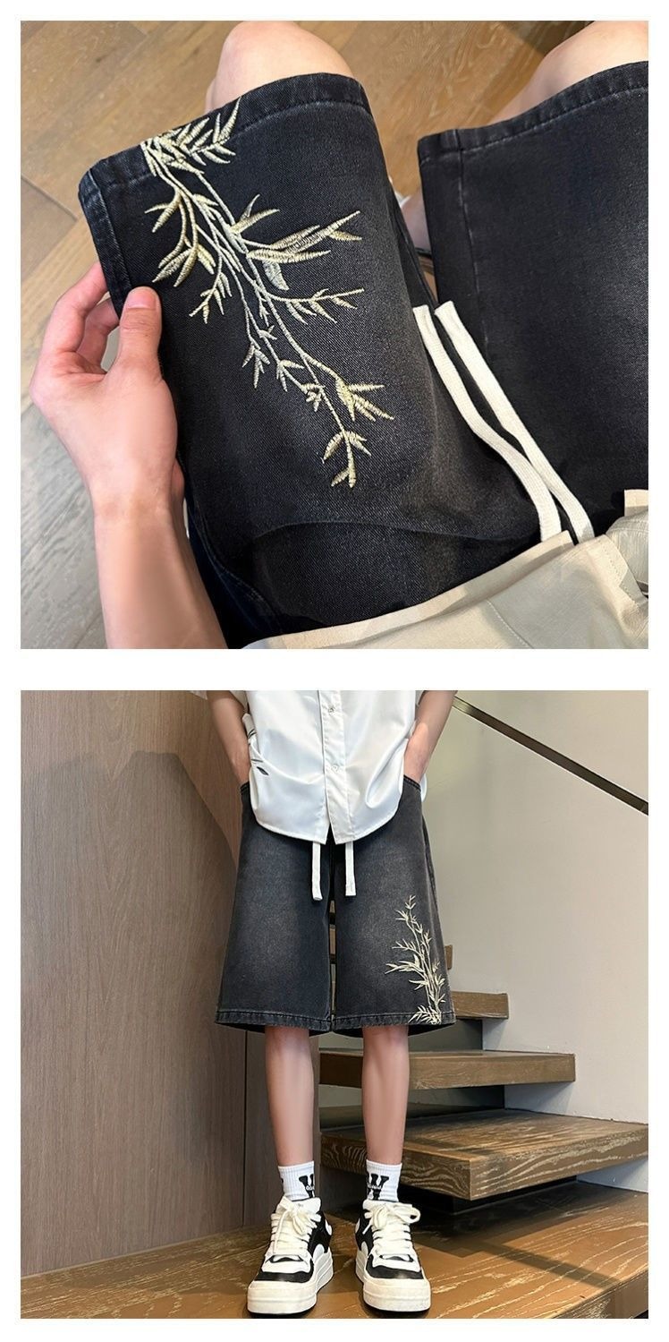 Men's 2026 Summer Retro Washed - Streetwear Brand Shorts ulasan dan harga