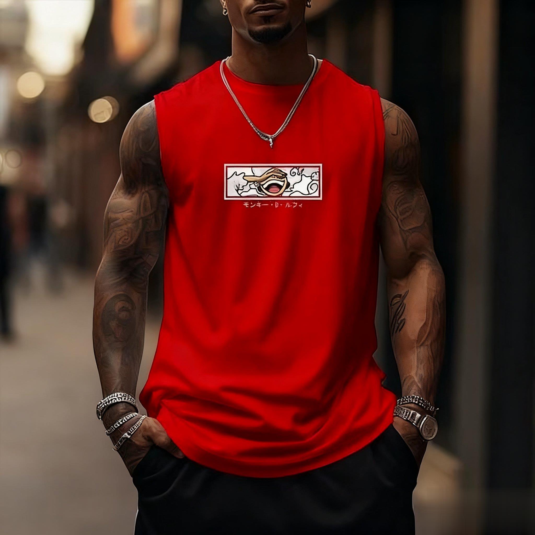 One Piece Luffy Gear 5 Tank To - Streetwear Brand Japan ulasan dan harga