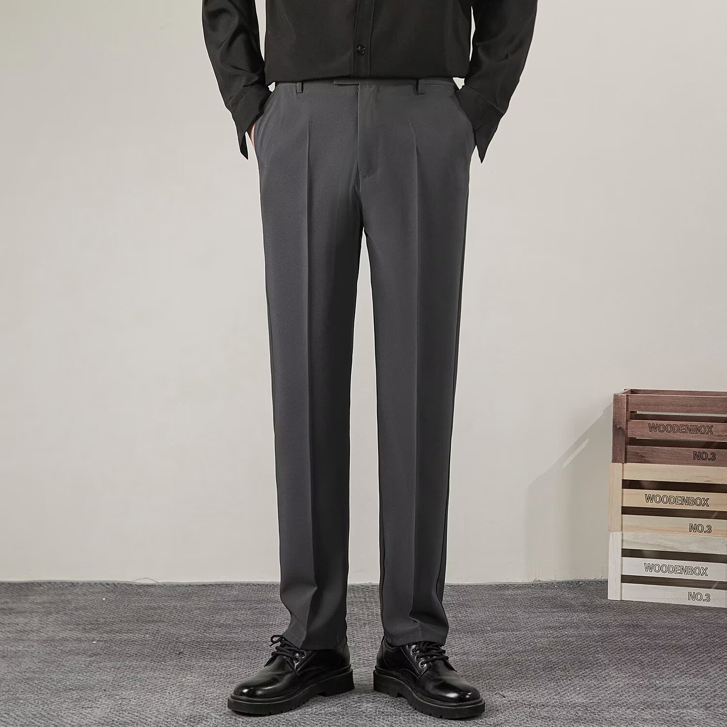 Summer Men's Solid Color Strai - Streetwear Brand Pants ulasan dan harga