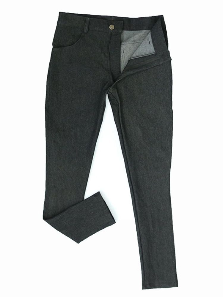 M-3XL Mens Elastic Denim Jeans - Streetwear Brand Pants ulasan dan harga