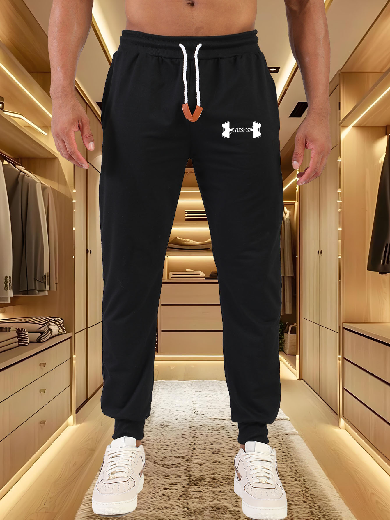 Men Jogger Pants Sport Brand L - Streetwear Brand Logo ulasan dan harga