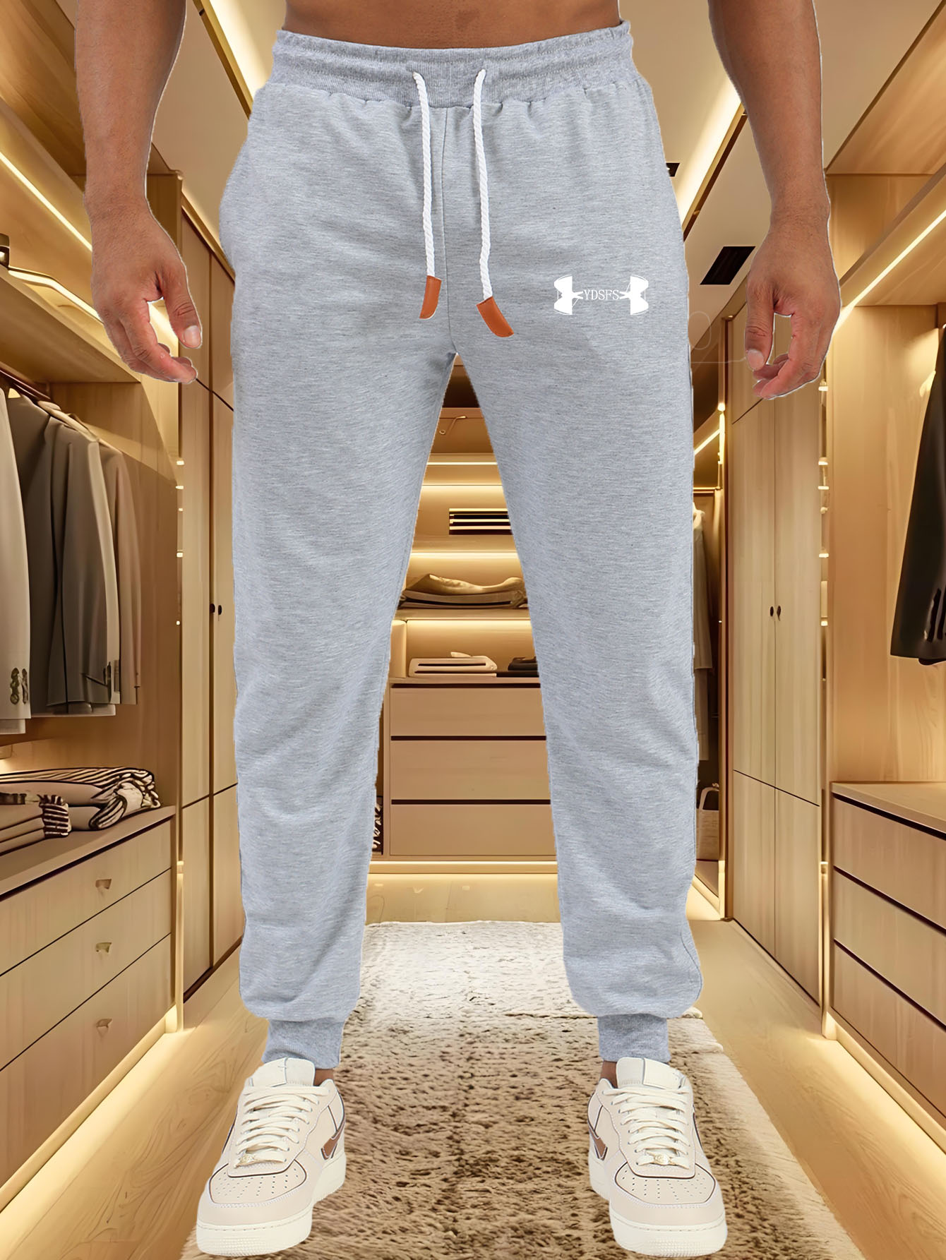 Men Jogger Pants Sport Brand L - Streetwear Brand Logo ulasan dan harga