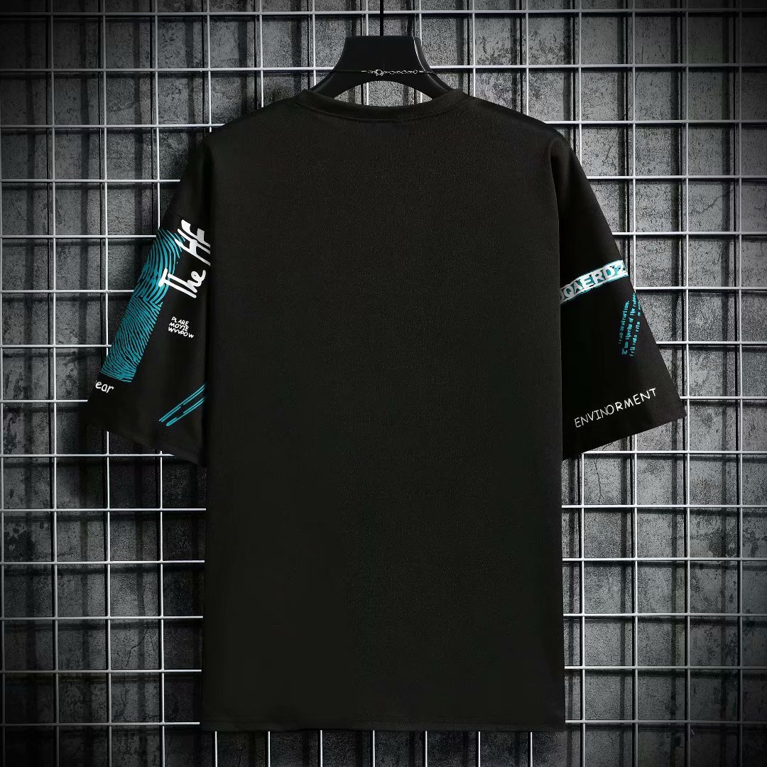Men Harajuku Graphic Black Sum - Streetwear Brand Japan ulasan dan harga