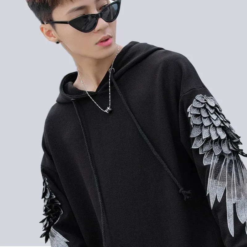 Sweatshirt for Men Hooded Embr - Streetwear Brand Cheap ulasan dan harga