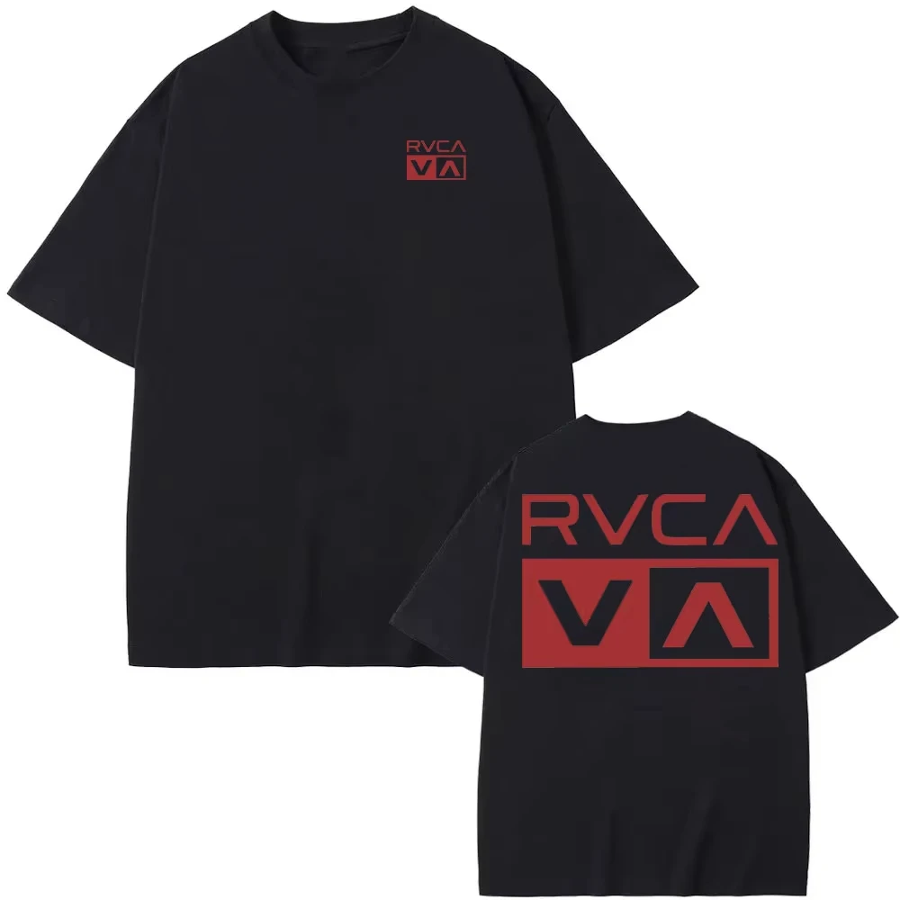 RVCA T Shirt Black Tee Summer  - Streetwear Brand Marketing ulasan dan harga